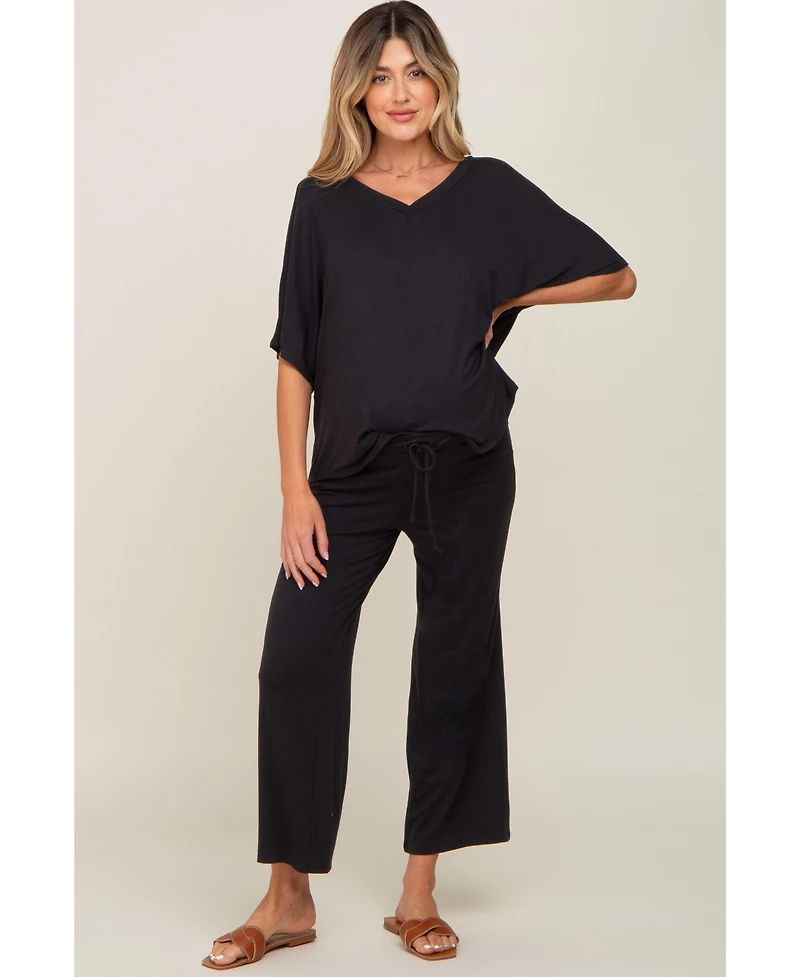 Pinkblush Maternity Black Cropped Pant Set