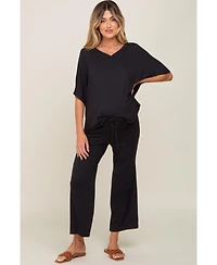 Pinkblush Maternity Black Cropped Pant Set