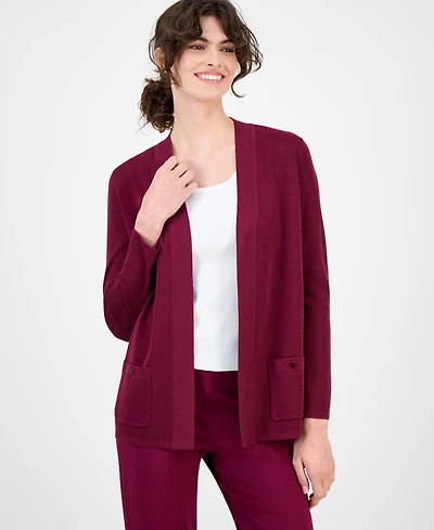 Anne Klein Petite Malibu Patch-Pocket Cardigan