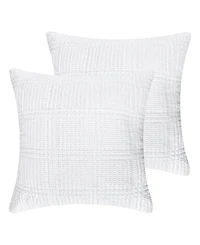 Levtex Cloud Waffle Quilted 2-Pc. Sham Set, European