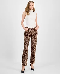Anne Klein Women's Animal-Print Bootcut Pants