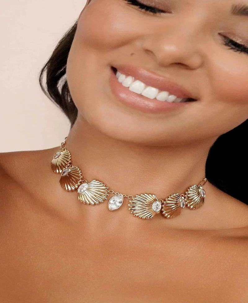 Ettika Santorini Shell Choker Necklace