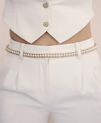 Ettika Cultivated Pearl Chain Hip Belt