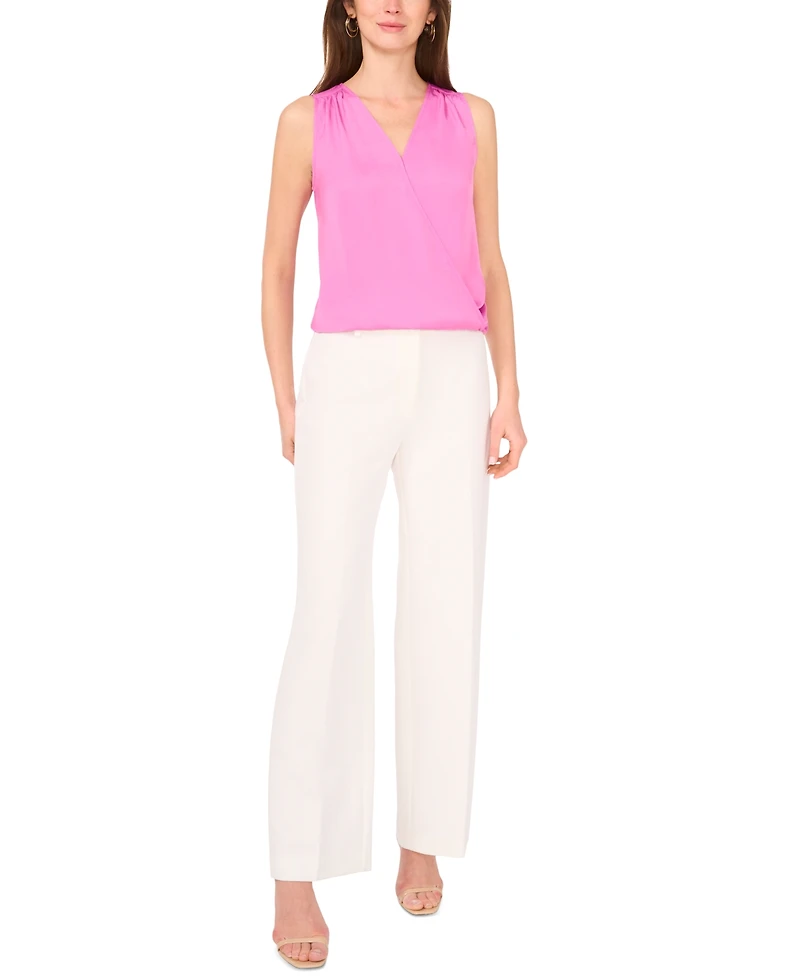 Vince Camuto Women's Faux-Wrap Sleeveless Top