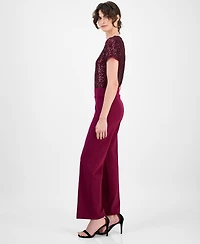 Anne Klein Women's Solid Wide-Leg Pull-On Compression Pants