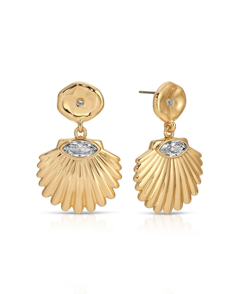 Ettika Santorini Shell Drop Earrings