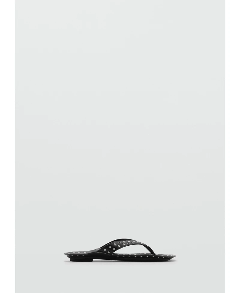 Mango Women's Die-Cut Leather Sandals