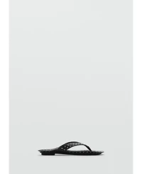 Mango Women's Die-Cut Leather Sandals