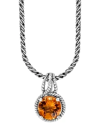 Effy Citrine Solitaire 18" Pendant Necklace (3-1/2 ct. t.w.) in Sterling Silver