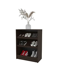 Oatman Shoe Rack with Open Storage, Wengue