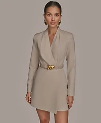 Donna Karan New York Women's Belted Wrap Skort Romper