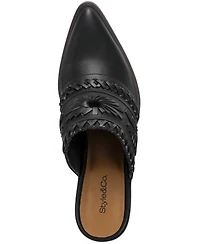Style & Co Women's Lucyy Stitch Detail Block Heel Mules, Exclusively at Macy's