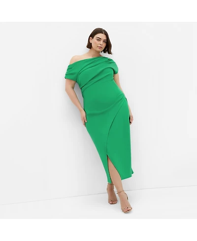City Chic Plus Sassy Off Shoulder Dress
