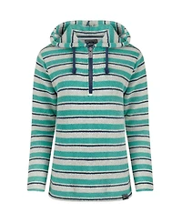 Weird Fish Women's Ally 1/4 Zip Stripe Hoodie