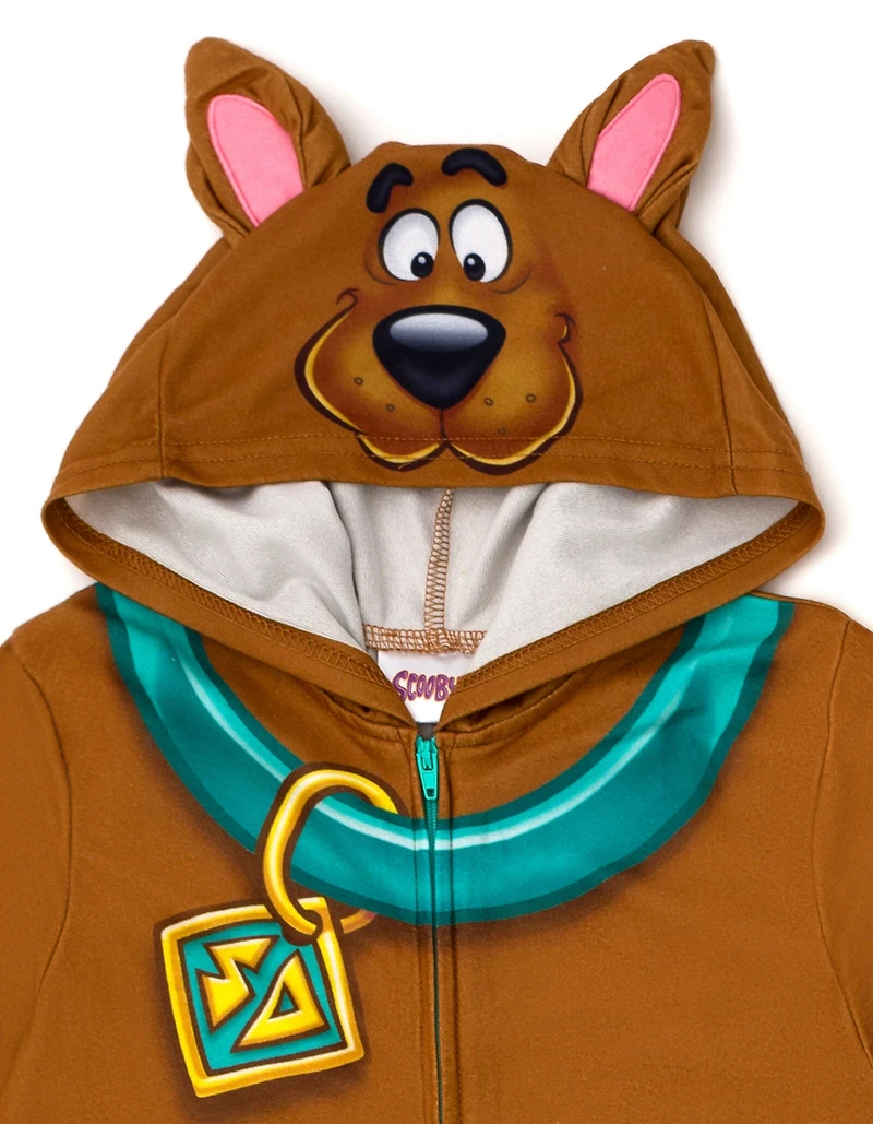 Scooby Doo Toddler Boys Warner Bros. Fleece Zip Up Cosplay Pajama Coverall