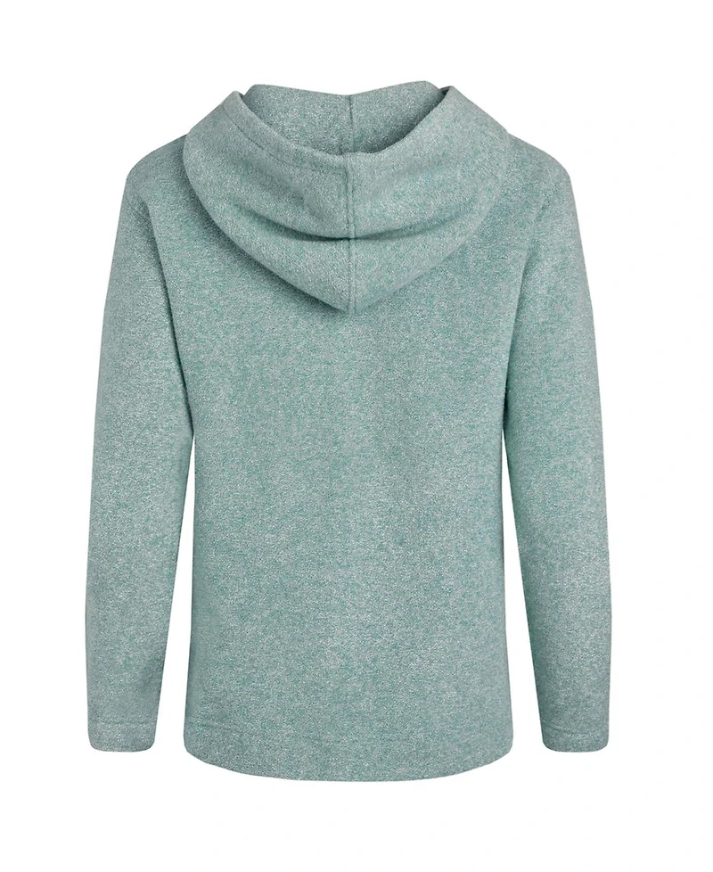 Weird Fish Women's Alisa 1/4 Zip Snow Marl Fleece Hoodie