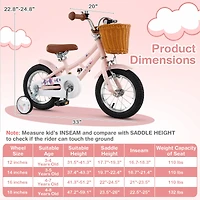 Kids Retro Bike with Adjustable Height and Basket Fun and Stylish Bicycle