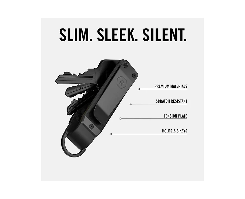 The Ridge Men's Ridge Keycase - Gunmetal