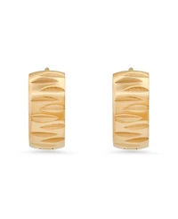 Steeltime Women's 18K Gold-Plated Stainless-Steel Diamond Cut Huggie Earrings