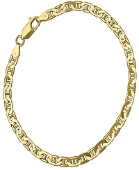 Steeltime Unisex 14K Gold Plated Sterling Silver 120 Mariner Superflat 8.5" Bracelet