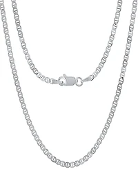 Steeltime Unisex Sterling Silver Mariner Superflat Necklace