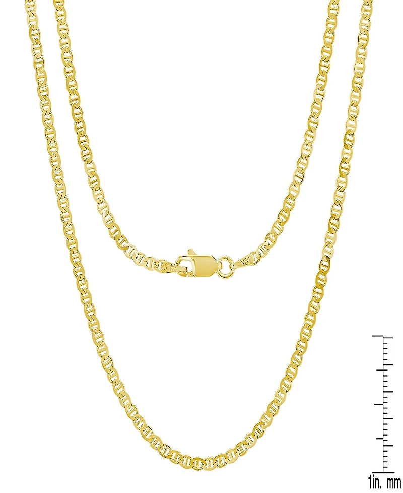 Steeltime Unisex 14K Gold Plated Mariner Superflat Necklace