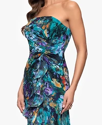 Xscape Women's Printed Sleeveless Maxi Dress