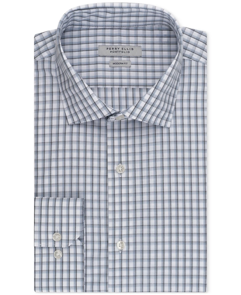 Perry Ellis Men's Shadow Plaid Dress Shirt