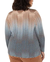 Liverpool Los Angeles Trendy Plus Printed Knit Top