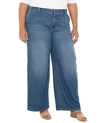 Liverpool Los Angeles Plus Weekender High-Rise Wide-Leg Jeans