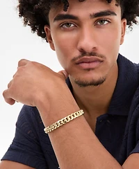 Lightweight Men's Cuban Chain Link Bracelet (10mm) in 14k Gold