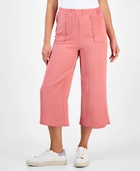 Style & Co Petite High-Rise Pull-On Wide-Leg Pants, Exclusively at Macy's