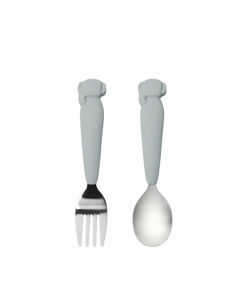 Loulou Lollipop Baby Long Sleeve Bib Kids Utensil Set