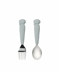 Loulou Lollipop Baby Long Sleeve Bib Kids Utensil Set