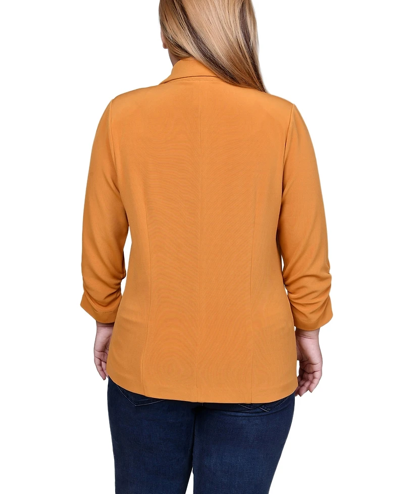 Ny Collection Plus Long Sleeve Scuba Crepe Jacket