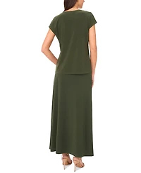 Sam & Jess Women's A-Line Pull-On Maxi Skirt