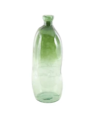 Rosemary Lane Glass 29" Tall Curved Ombre Spanish Bottle Abstract Decorative Vase