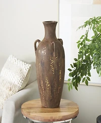 Rosemary Lane Ceramic 24.4" Farmhouse Vase with Handles