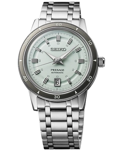 Seiko Men's Automatic Presage Style 60s Stainless Steel Bracelet Watch 40mm