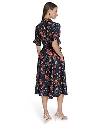 Calvin Klein Petite Short-Sleeve Midi Shirtdress