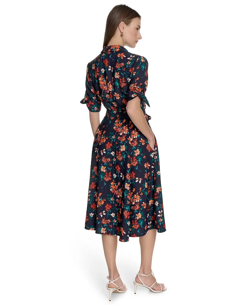 Calvin Klein Women's Short-Sleeve Midi Shirtdress