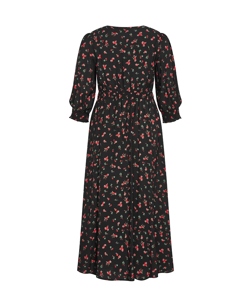 City Chic Plus Jolene Print Maxi Dress