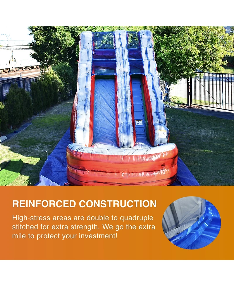 JumpOrange Commercial Grade Water Slide with Splash Pool (with Blower)