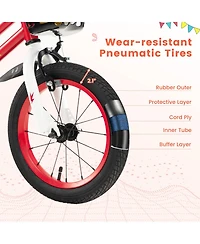 14 Inch Kids Bike with 2 Training Wheels for 3-5 Years Old