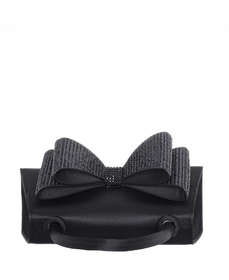 Nina Crystal Double Bow Handheld Satchel Bag