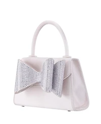 Nina Crystal Double Bow Handheld Satchel Bag