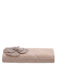 Nina Large Crystal Flower Slim Clutch Bag