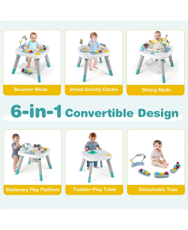 Slickblue Toddler 6-in-1 Activity Center Jumper Table