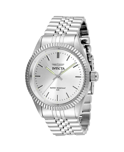 Invicta Men's Specialty Quartz 3 Hand Silver Dial Watch