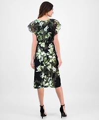 Connected Women's Chiffon-Bodice A-Line Dress